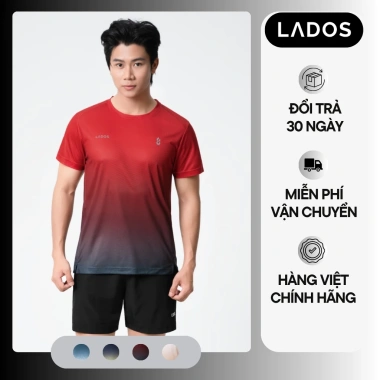 Áo Thun Chạy Bộ Nam Cổ Tròn LADOS-9.248 Poly Thể Thao Thông Hơi Xẻ Tà Giá 126k