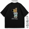 Áo Thun Chill Guy Chill Girl Oversize 100% Cotton Hài Hước Meme Công Sở Nam Nữ