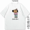 Áo Thun Chill Guy Chill Girl Oversize 100% Cotton Hài Hước Meme Công Sở Nam Nữ 4