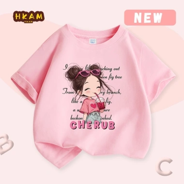 Áo thun cho bé gái 100% Cotton mềm mại, in hình ngộ nghĩnh - Giá 89.000₫