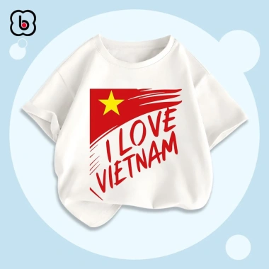 Áo thun cờ đỏ sao vàng BabyloveGO – Thun cotton mềm mịn, giá chỉ 109.000₫