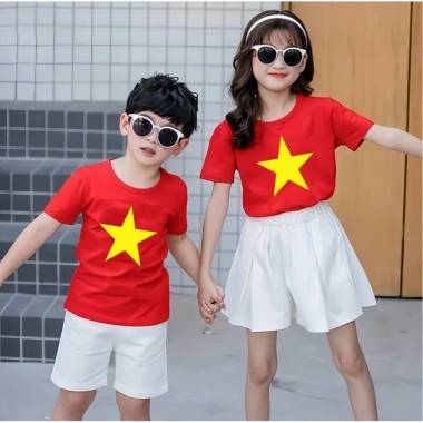 Áo thun cờ đỏ sao vàng cotton co giãn 4 chiều, size 15-76kg, mặc mát 90.000₫