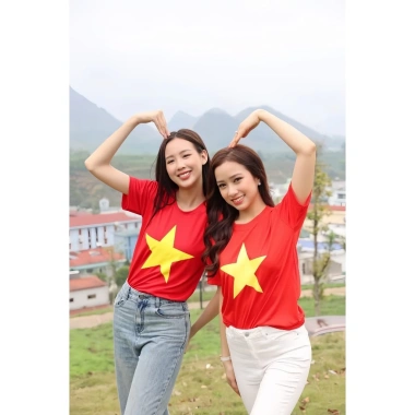 Áo thun cờ đỏ sao vàng cotton co giãn 4 chiều, size 15-76kg, mặc mát 90.000₫
