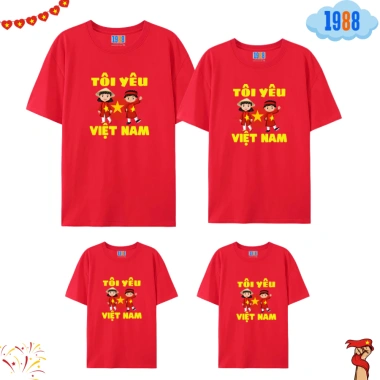 Áo thun cờ đỏ sao vàng cotton co giãn 4 chiều, size 15-76kg, mặc mát 90.000₫
