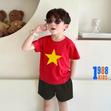 Áo Thun Cờ Đỏ Sao Vàng Việt Nam Cho Bé Trai và Bé Gái - Giá Giảm 90.000 VND 3