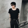 Áo Thun Cổ Rộng Nam Nữ Basic Cotton Tay Ngắn Slimfit Đen Trắng Giá 105k 6