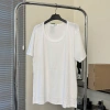 Áo Thun Cổ Rộng Nam Nữ Basic Cotton Tay Ngắn Slimfit Đen Trắng Giá 105k 8