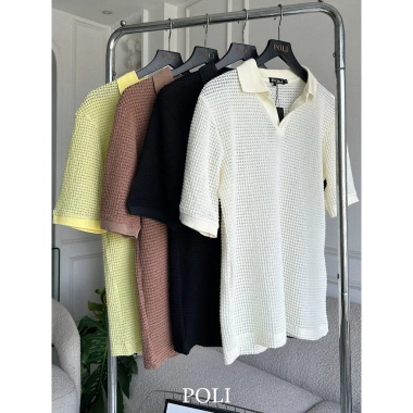 Áo thun cổ rộng POLI dệt kim, thoải mái, mát mẻ – Giá chỉ 520.000₫ (giảm từ 670.800₫)