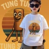 Áo Thun Cổ Thuyền Unisex Thiết Kế Hoạt Hình - Hàng Có Sẵn COD2.025 Giá 100.333 VND Giảm Đến 124.413 VND 3