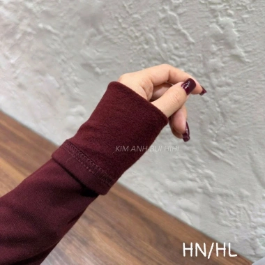 Áo thun cổ tim lót lông có đôn vai ATCTLL – Siêu mềm, giảm giá 20% chỉ 320k 4