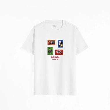 Áo Thun Cổ Tròn Casual In Hồn Tết Dân Gian LADOS-9.264 Cotton 4 chiều, Form Regular, Giá chỉ 181.000₫ 3