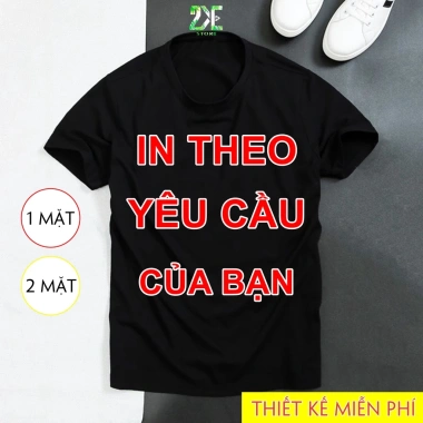 Áo thun cổ tròn in nhiều màu 1-2 ngày - In đồng phục nhóm, quán ăn, công ty, FREE thiết kế, 75.000₫