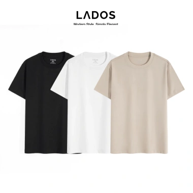 Áo thun cổ tròn ngắn tay LADOS-9.233 cotton 4 chiều, siêu mát, thấm mồ hôi - 144k