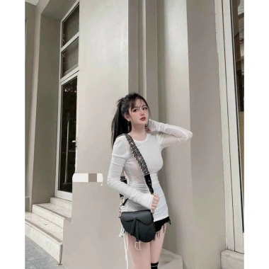 Áo thun cổ tròn rút dây 1 bên cá tính - Giá chỉ 103.500 VND, giảm đến 20% 10