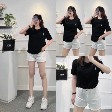 Áo thun cổ tròn thêu hình - Ảnh tự chụp - Giá chỉ 205.000đ - Vải mềm thoáng mát 5 Áo thun cổ tròn thêu hình - Ảnh tự chụp - Giá chỉ 205.000đ - Vải mềm thoáng mát 5