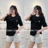 Áo thun cổ tròn thêu hình - Ảnh tự chụp - Giá chỉ 205.000đ - Vải mềm thoáng mát 11