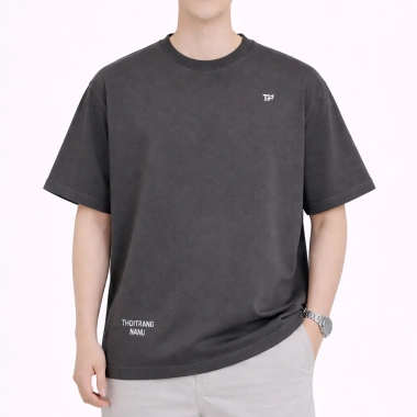 Áo thun cổ tròn unisex form rộng 100% cotton 2 mặt, nam nữ, size XS S M L, giá 215.200₫ 3