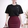 Áo thun cổ tròn unisex form rộng 100% cotton 2 mặt, nam nữ, size XS S M L, giá 215.200₫ 4