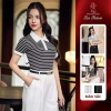 Áo thun cổ trụ trắng đen cotton mềm mại co giãn 4 chiều giá chỉ 245.000đ