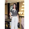 Áo thun cổ trụ trắng đen cotton mềm mại co giãn 4 chiều giá chỉ 245.000đ 2