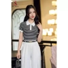 Áo thun cổ trụ trắng đen cotton mềm mại co giãn 4 chiều giá chỉ 245.000đ 7