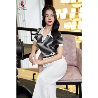 Áo thun cổ trụ trắng đen cotton mềm mại co giãn 4 chiều giá chỉ 245.000đ 8 Áo thun cổ trụ trắng đen cotton mềm mại co giãn 4 chiều giá chỉ 245.000đ 8