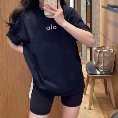 Áo thun cộc tay dài rộng cotton thoáng mát in chữ KUNKUN SP342 cho nam nữ - 119k