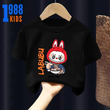 Áo thun cộc tay LABUBU ăn mì cho bé - cotton mềm mịn, thoáng mát, chỉ 108.000đ 4