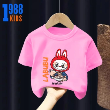 Áo thun cộc tay LABUBU ăn mì cho bé - cotton mềm mịn, thoáng mát, chỉ 108.000đ 5