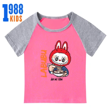 Áo thun cộc tay LABUBU ăn mì cho bé - cotton mềm mịn, thoáng mát, chỉ 108.000đ 7