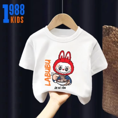 Áo thun cộc tay LABUBU ăn mì cho bé - cotton mềm mịn, thoáng mát, chỉ 108.000đ 10