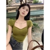 Áo thun cộc tay nữ croptop ngắn xoắn nơ hở lưng cách điệu hottrend - Freeship - 119k 7