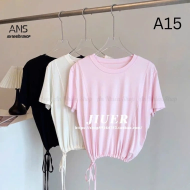 Áo Thun Cộc Tay Rút Dây AN NHIÊN SHOP Cotton Thoáng Mát, Thấm Hút Mồ Hôi, Co Giãn 4 Chiều - 170k 6