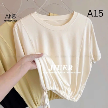 Áo Thun Cộc Tay Rút Dây AN NHIÊN SHOP Cotton Thoáng Mát, Thấm Hút Mồ Hôi, Co Giãn 4 Chiều - 170k 8