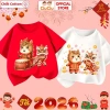 Áo Thun Cộc Tay Tết Bính Ngọ 2.026 Bé Trai & Bé Gái - CIUCIU KID Cotton Co Dãn, Mềm Mát 4