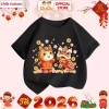 Áo Thun Cộc Tay Tết Bính Ngọ 2.026 Bé Trai & Bé Gái - CIUCIU KID Cotton Co Dãn, Mềm Mát 8