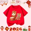 Áo Thun Cộc Tay Tết Bính Ngọ 2.026 Bé Trai & Bé Gái - CIUCIU KID Cotton Co Dãn, Mềm Mát 10