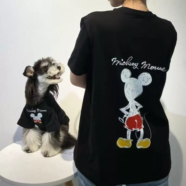 Áo thun cotton 100% đồ đôi thú cưng mùa hè ngắn tay 2 màu cho chó mèo Poodle Husky - 443.199 VND