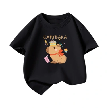 Áo Thun Cotton Bé Trai và Gái In Hình Capybara - Nhiều Màu, Giá 90.000₫