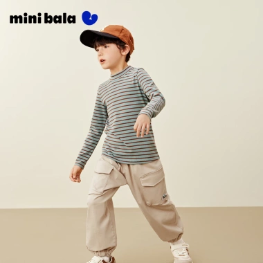 Áo thun cotton cơ bản cho cha mẹ & con miniBala Kids mùa xuân‑thu, giảm còn 336.960₫