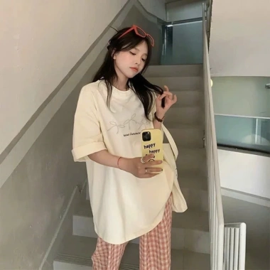 Áo thun cotton cộc tay KHOSI SP327 in hình trẻ trung thoáng mát giảm giá 119k 3