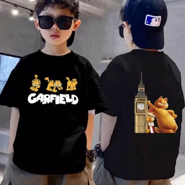 Áo Thun Cotton Đôi Tròn Cổ Garfield 2-10 tuổi, thoáng mát, giá 100.333 VND