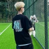 Áo Thun Cotton Hai Màu Tay Ngắn Họa Tiết Chữ Mùa Hè Cho Chó Bichon Pháp Size Lớn Giá Giảm 3