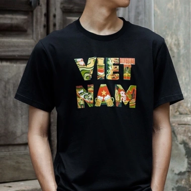 Áo Thun Cotton in chữ Việt Nam Tịnh Thành Nghệ Thuật Giá ưu đãi 59.000 VNĐ 3