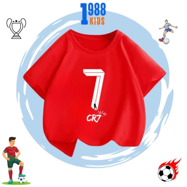 Áo thun cotton in hình số 7 fan Siu Ronaldo, thoáng mát cho bé trai bé gái - 90.000đ 3 Áo thun cotton in hình số 7 fan Siu Ronaldo, thoáng mát cho bé trai bé gái - 90.000đ 3