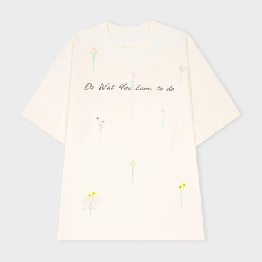 Áo Thun Cotton Mềm Mịn Kiểu Chữ Độc Đáo Unisex Nam Nữ Form Rộng Giá 68.999 VND