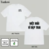Áo thun cotton nam nữ in hình Mệt mỏi vì đẹp trai hài hước - Giá chỉ 98.000đ 6