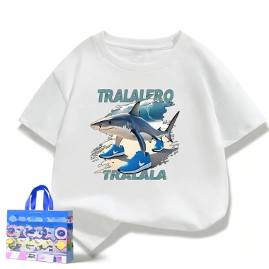 Áo thun cotton ngắn tay họa tiết cá mập kiểu Mỹ – Đẹp trai, mềm mại, COD HCM 7