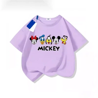 Áo thun cotton ngắn tay in Mickey mùa hè thời trang, thoáng khí - 143,332₫ 5