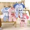 Áo thun Cotton nguyên chất cho trẻ em – tay ngắn + quần dài, đồ mặc nhà mỏng, giá ưu đãi 289.868 VND
